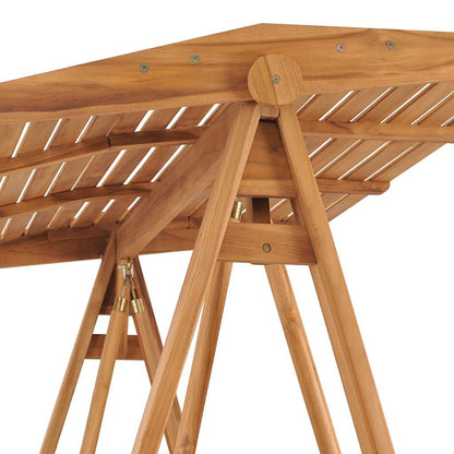 Dondolo Da Giardino 174 Cm In Legno Massello Di Teak