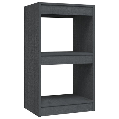 Libreria Grigia 40X30X71,5 Cm In Legno Massello Di Pino Grigio
