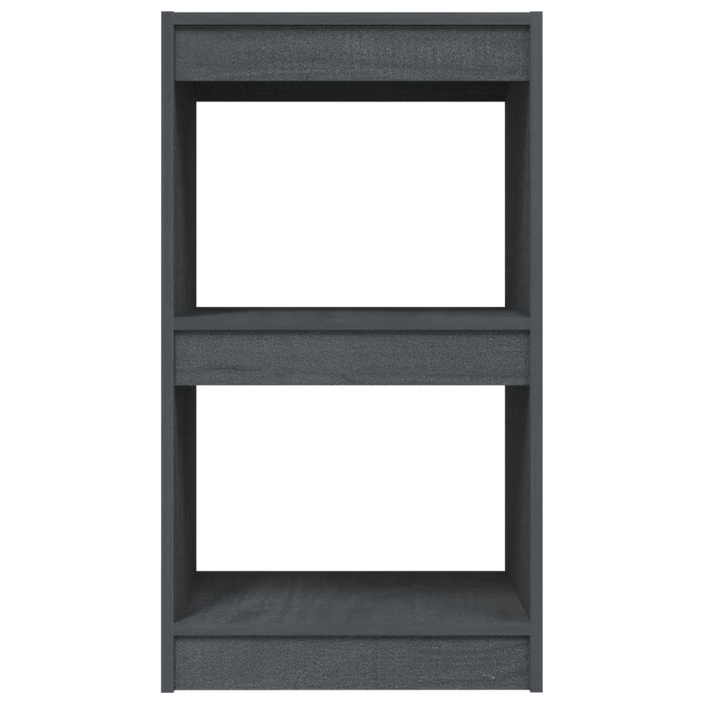 Libreria Grigia 40X30X71,5 Cm In Legno Massello Di Pino Grigio