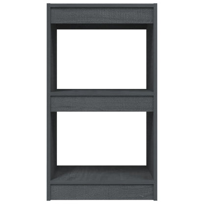 Libreria Grigia 40X30X71,5 Cm In Legno Massello Di Pino Grigio
