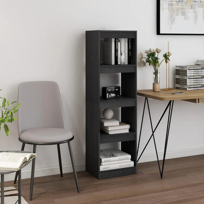 Libreria Grigia 40X30X71,5 Cm In Legno Massello Di Pino Grigio