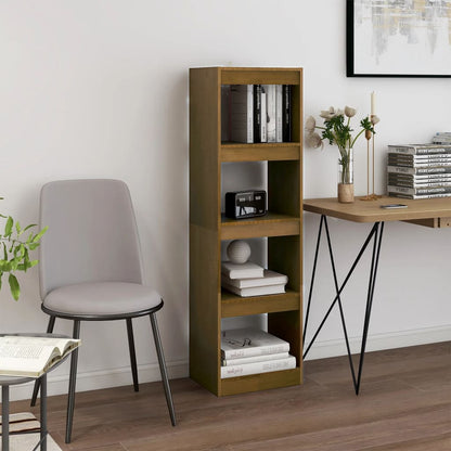 Libreria/Divisorio Ambra 40X30X167,5 Cm In Massello Di Pino Marrone Ambrato