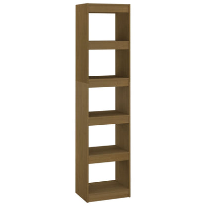 Libreria/Divisorio Ambra 40X30X167,5 Cm In Massello Di Pino Marrone Ambrato