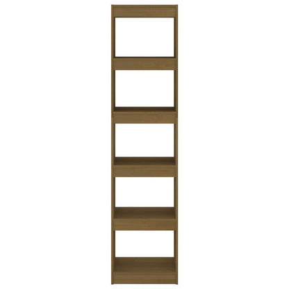 Libreria/Divisorio Ambra 40X30X167,5 Cm In Massello Di Pino Marrone Ambrato