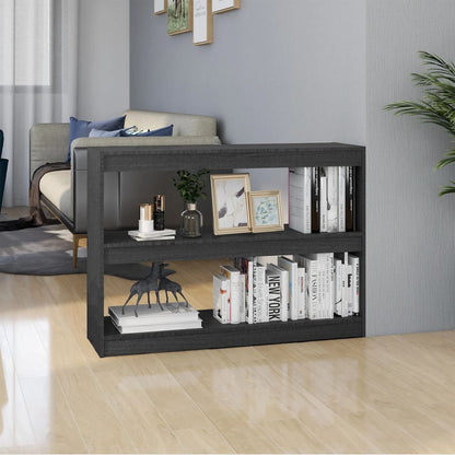 Libreria Grigia 40X30X71,5 Cm In Legno Massello Di Pino Grigio