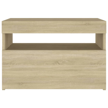 Comodino Con Luci Led Sonoma 60X35X40 Cm In Legno Multistrato