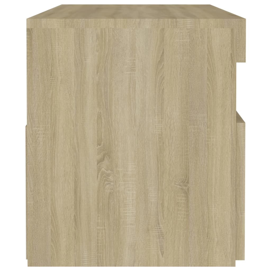 Comodino Con Luci Led Sonoma 60X35X40 Cm In Legno Multistrato
