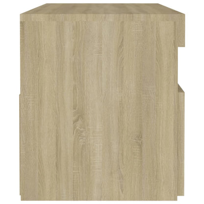 Comodino Con Luci Led Sonoma 60X35X40 Cm In Legno Multistrato