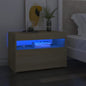Comodino Con Luci Led Sonoma 60X35X40 Cm In Legno Multistrato