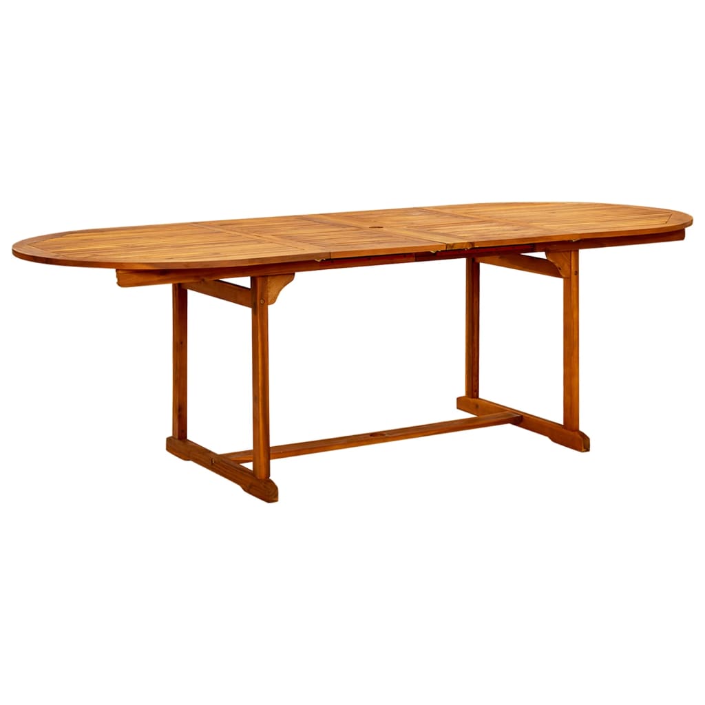 Tavolo Da Pranzo Per Esterni (160-240)X100X75Cm Massello Acacia