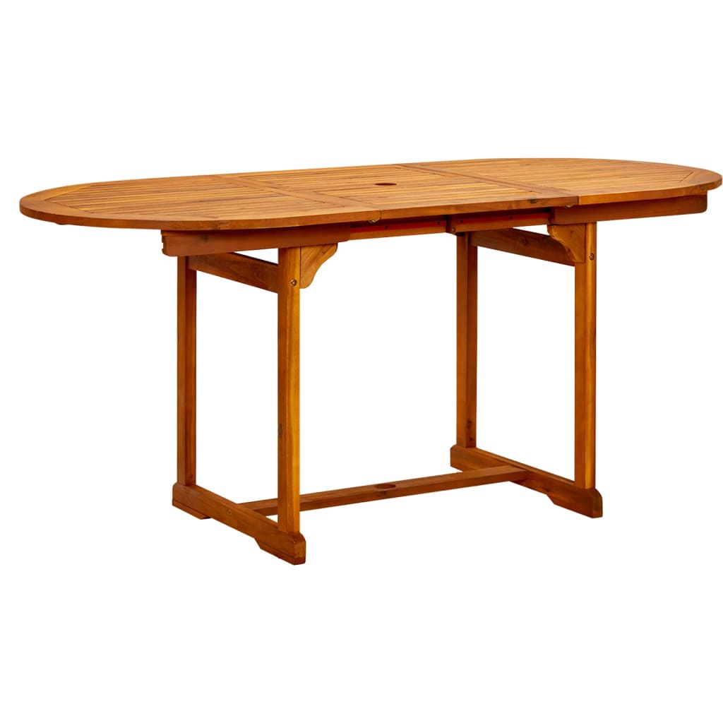 Tavolo Da Pranzo Per Esterni (160-240)X100X75Cm Massello Acacia