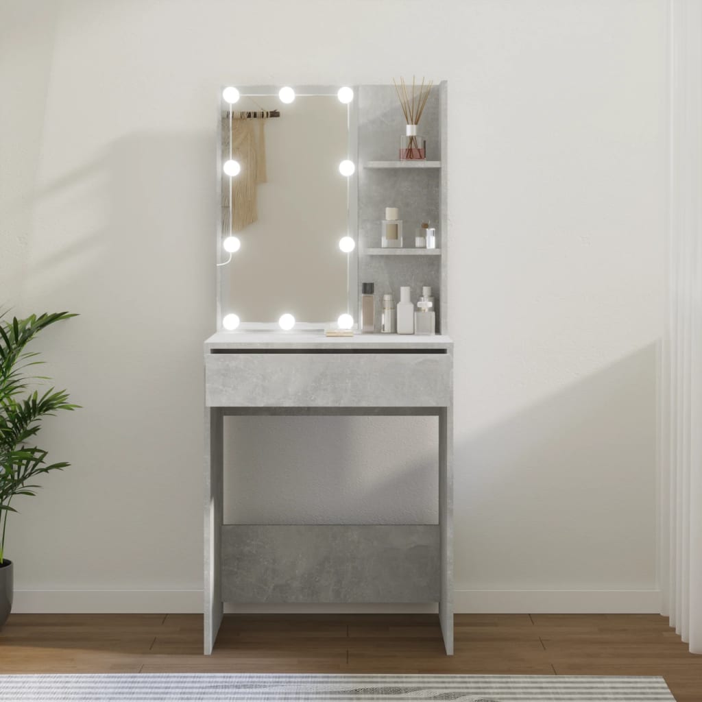 Tavolo Da Trucco 60 X 40 X 140 Cm Legno Multistrato