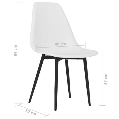 Sedie Da Pranzo 4 Pz Bianche In Pp