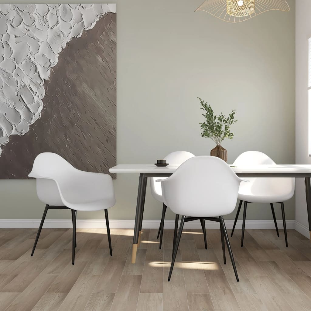 Sedie Da Pranzo 6 Pz Nere In Pp