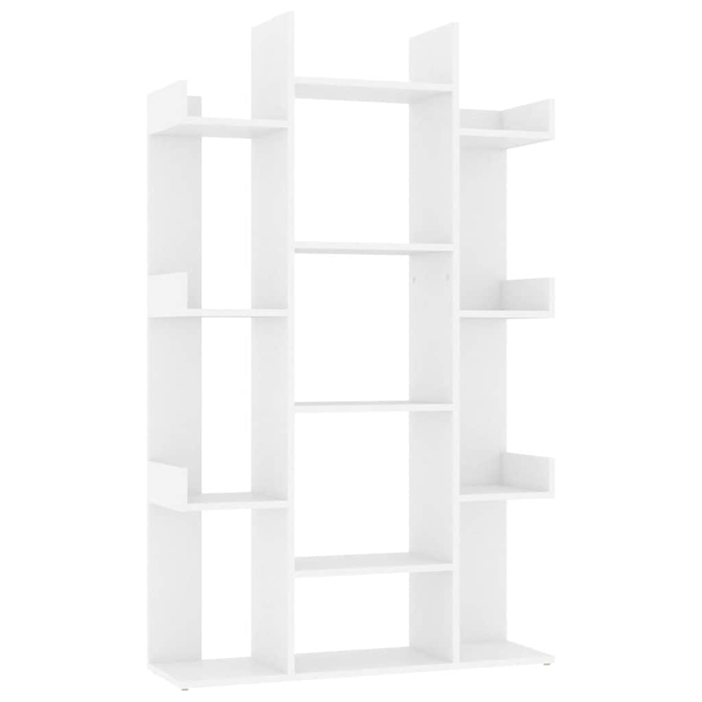 Libreria Bianca 86X25,5X140 Cm In Legno Multistrato Bianco