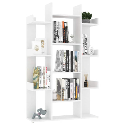 Libreria Bianca 86X25,5X140 Cm In Legno Multistrato Bianco