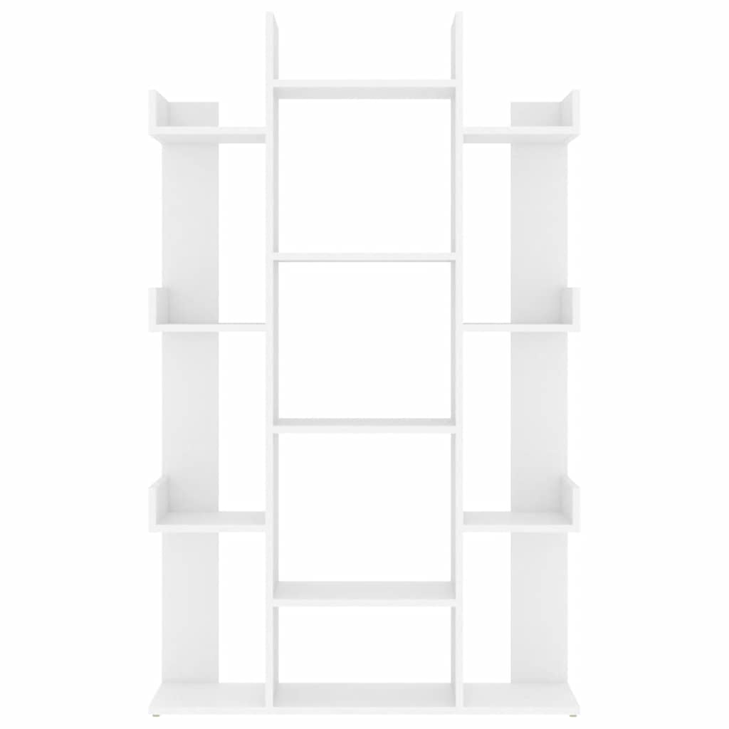 Libreria Bianca 86X25,5X140 Cm In Legno Multistrato Bianco