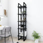 Libreria A 5 Ripiani Bianca 40X30X175 Cm In Legno Multistrato