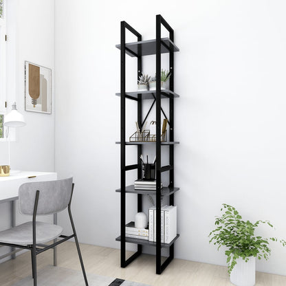Libreria A 5 Ripiani Bianca 40X30X175 Cm In Legno Multistrato