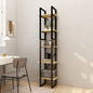 Libreria A 5 Ripiani Bianca 100X30X175 Cm In Legno Di Pino