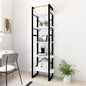 Libreria A 5 Ripiani Bianca 40X30X175 Cm In Legno Multistrato