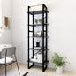 Libreria A 5 Ripiani Bianca 40X30X175 Cm In Legno Multistrato