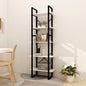 Libreria A 5 Ripiani Bianca 100X30X175 Cm In Legno Di Pino
