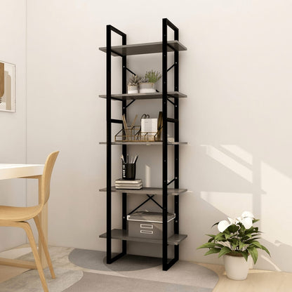 Libreria A 5 Ripiani Bianca 100X30X175 Cm In Legno Di Pino