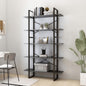 Libreria A 5 Ripiani Bianca 40X30X175 Cm In Legno Multistrato