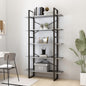 Libreria A 5 Ripiani Bianca 40X30X175 Cm In Legno Multistrato