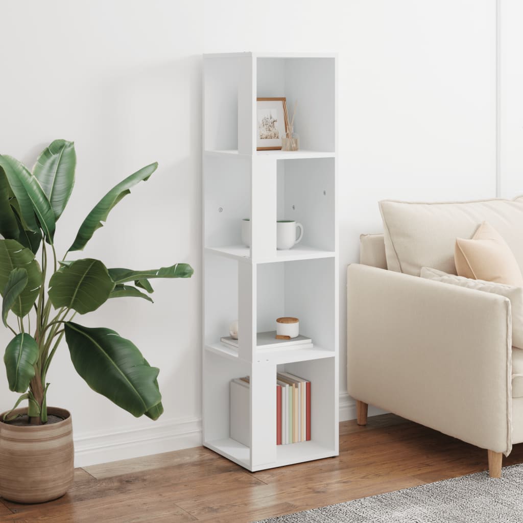 Armadio Angolare Bianco 33X33X132 Cm In Truciolato Bianco