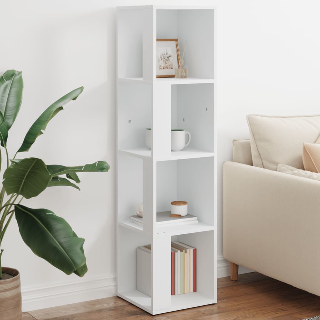 Armadio Angolare Bianco 33X33X132 Cm In Truciolato Bianco