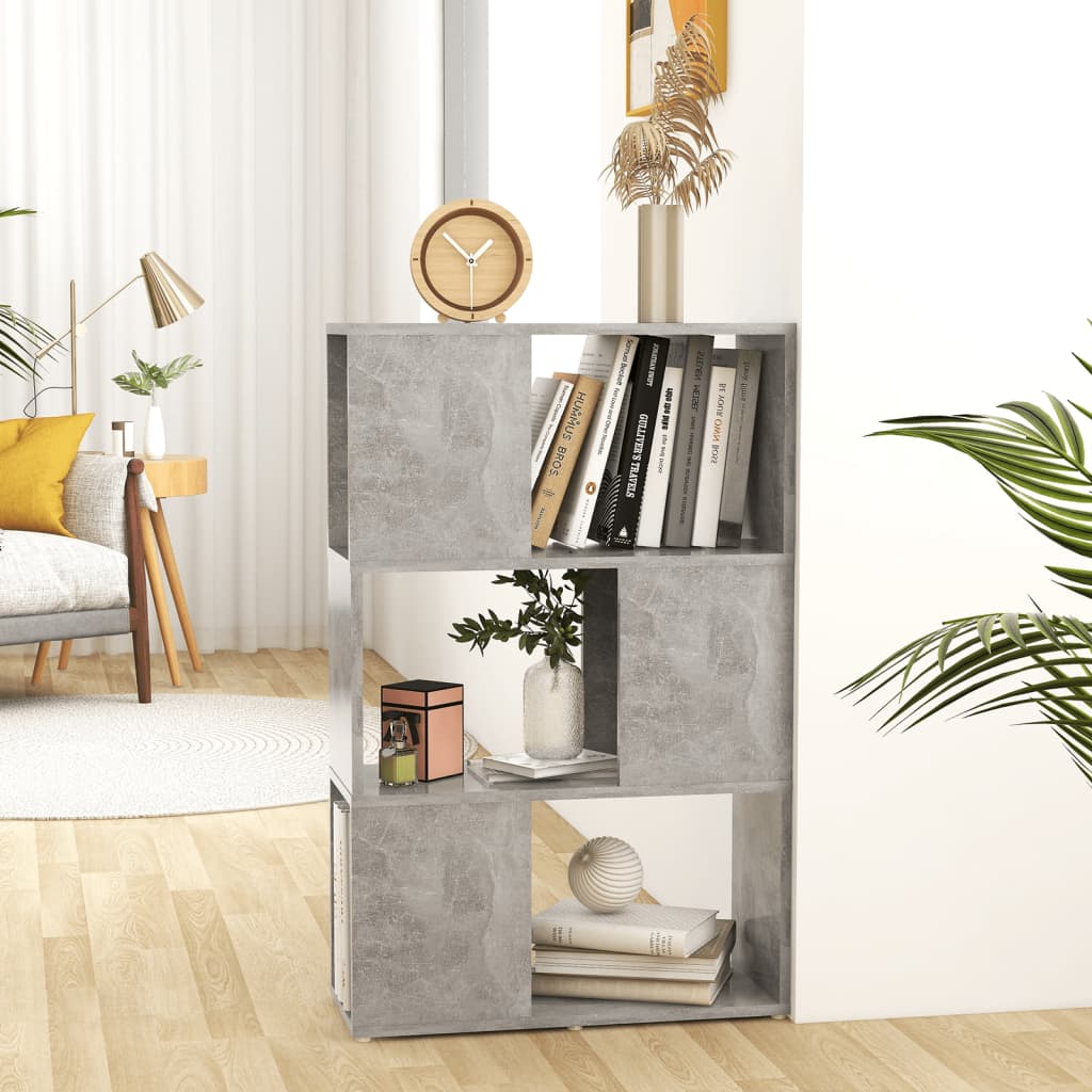 Libreria/Divisorio In Truciolato Grigio Cemento