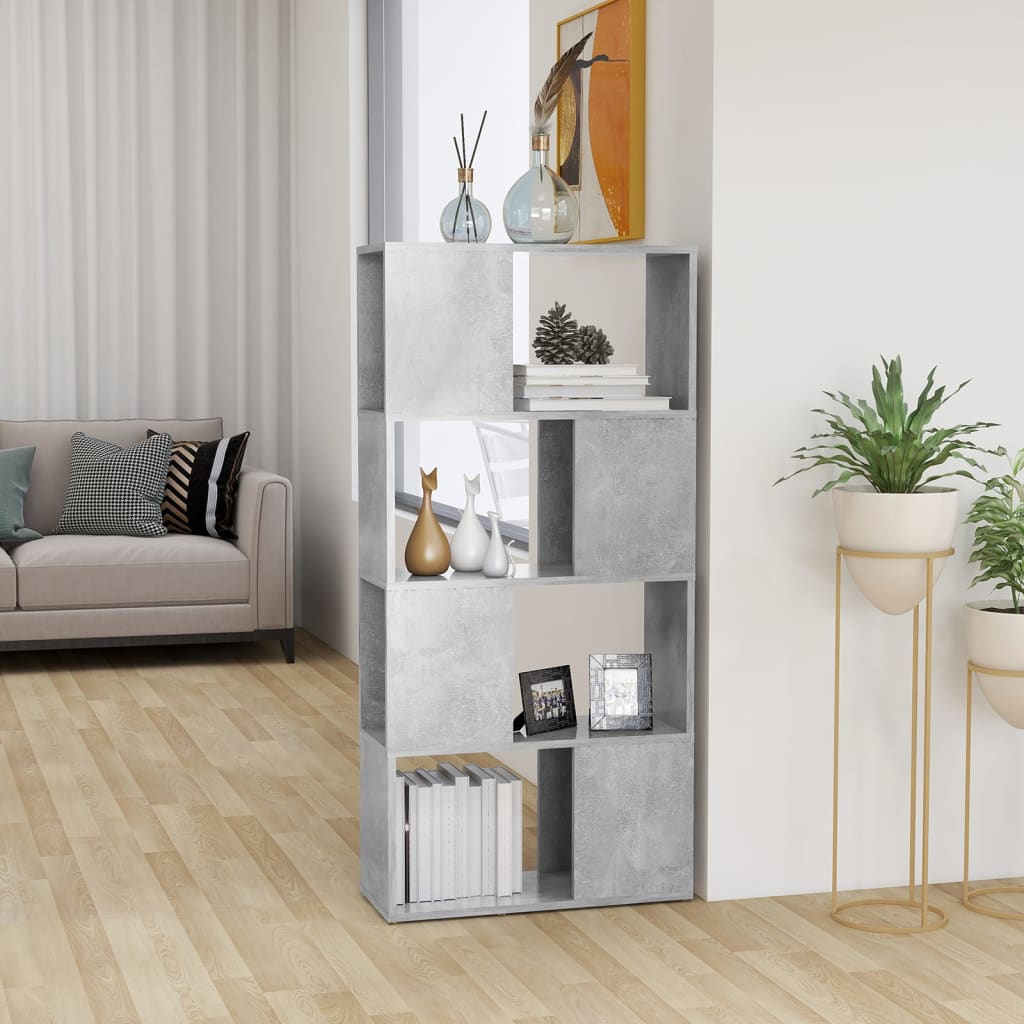 Libreria/Divisorio In Truciolato Grigio Cemento