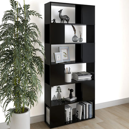 Libreria Nera In Truciolato Nero