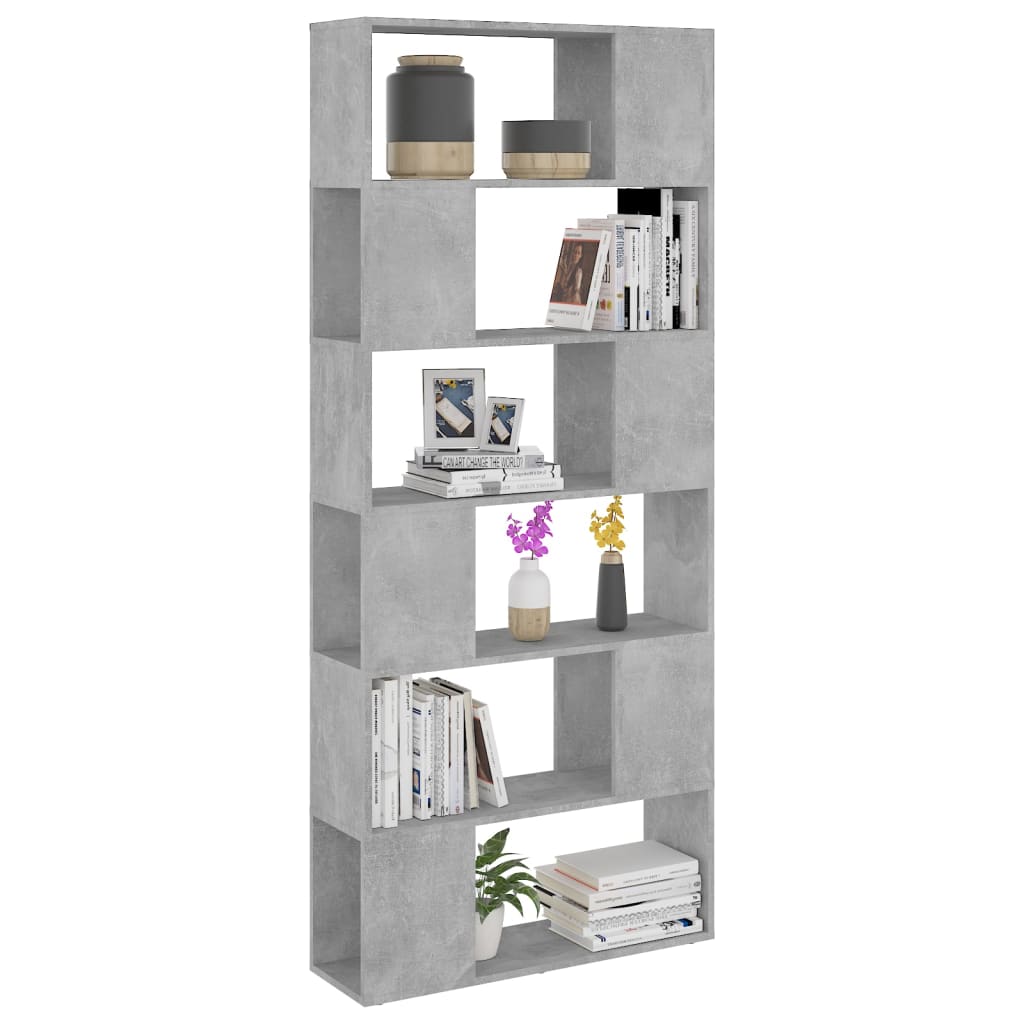 Libreria/Divisorio In Truciolato Grigio Cemento