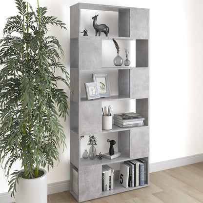 Libreria/Divisorio In Truciolato Grigio Cemento