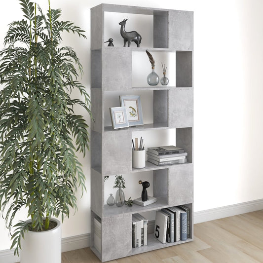 Libreria/Divisorio In Truciolato Grigio Cemento