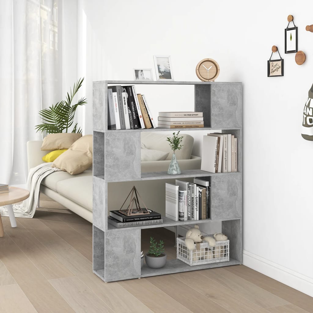 Libreria/Divisorio In Truciolato Grigio Cemento
