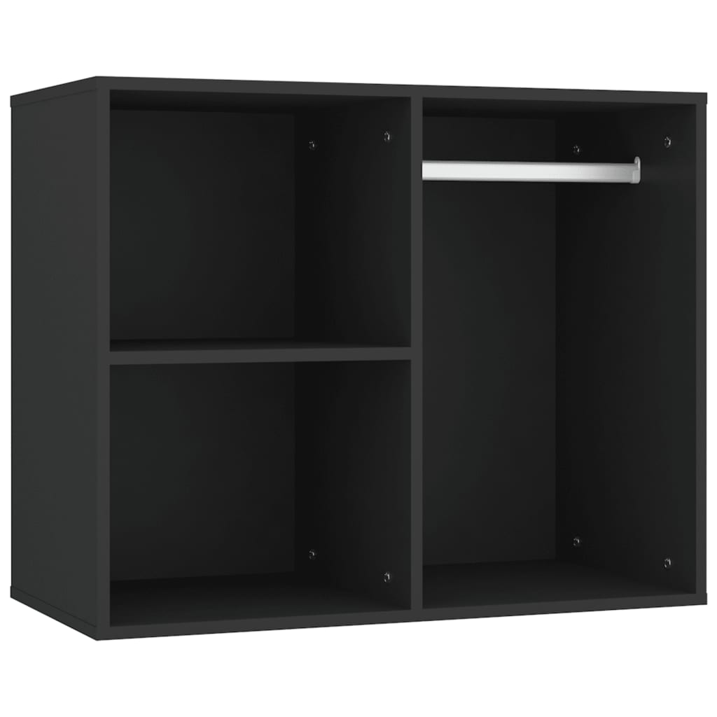 Toeletta Con Led E Armadietti In Legno Multistrato Nero