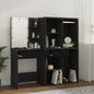 Toeletta Con Led E Armadietti In Legno Multistrato Nero