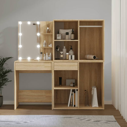 Toeletta Con Led E Armadietti In Legno Multistrato