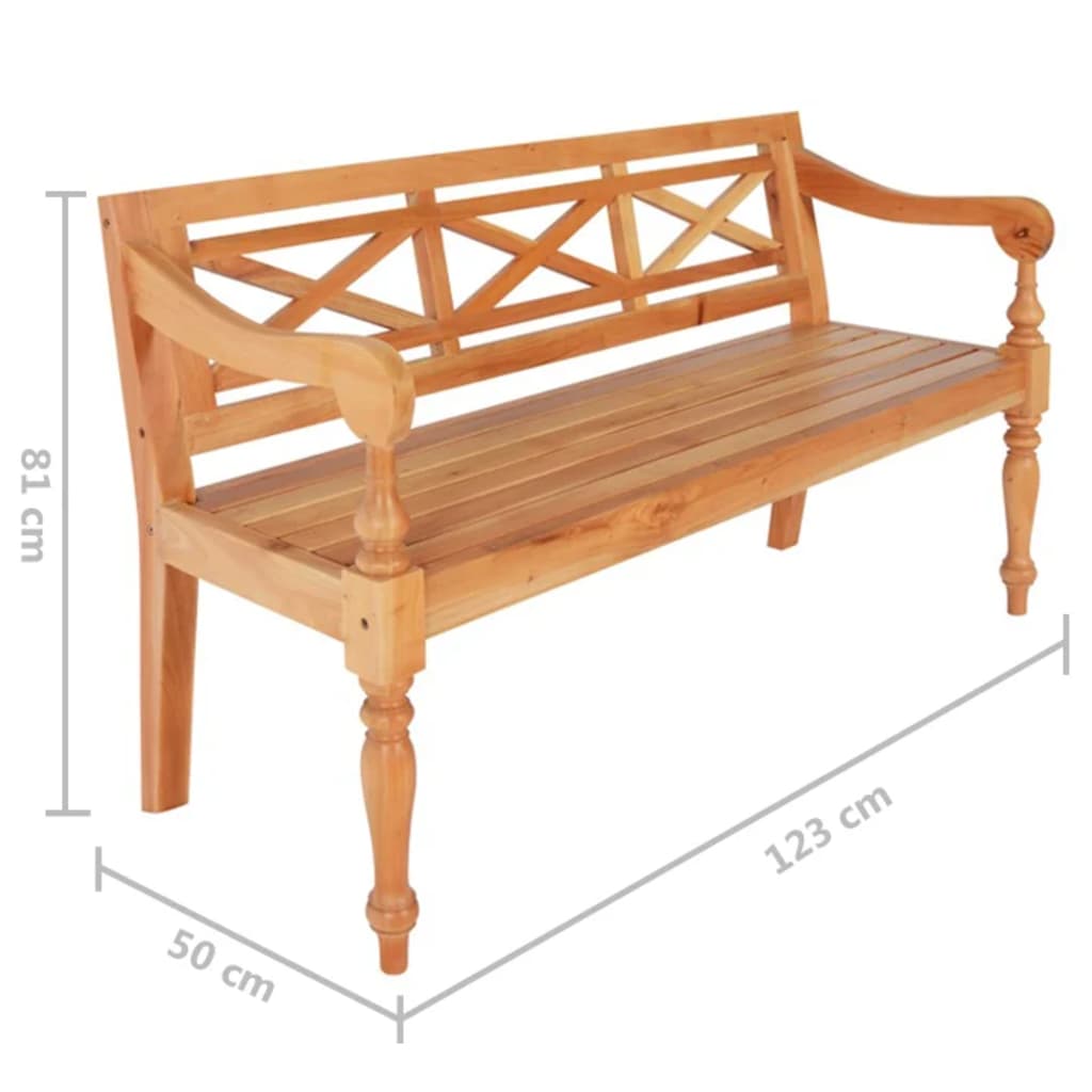 Panca Batavia In Legno Massello Di Mogano
