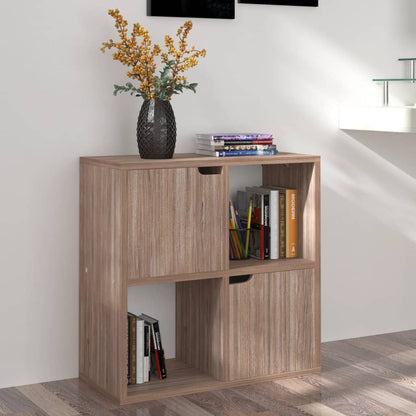Libreria Grigio Rovere Sonoma 60X27,5X59,5Cm Legno Multistrato