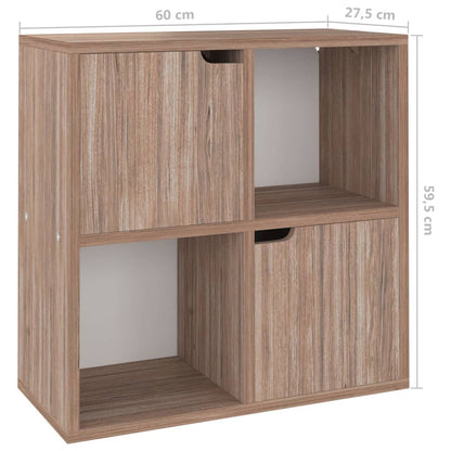 Libreria Grigio Rovere Sonoma 60X27,5X59,5Cm Legno Multistrato
