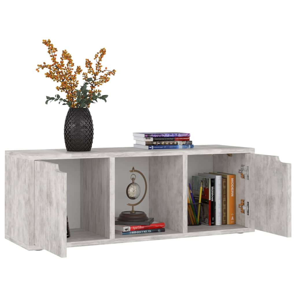 Mobile Porta Tv Cemento 88,5X27,5X30,5 Cm In Legno Multistrato