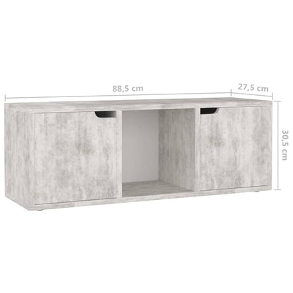 Mobile Porta Tv Cemento 88,5X27,5X30,5 Cm In Legno Multistrato