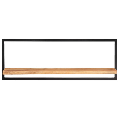Set Di Mensole 5 Pz In Legno Massello Di Acacia E Acciaio