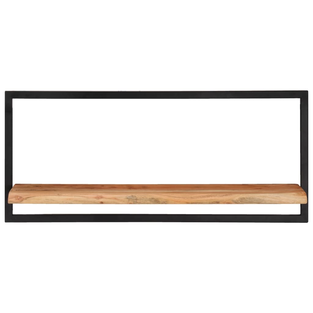 Set Di Mensole 5 Pz In Legno Massello Di Acacia E Acciaio