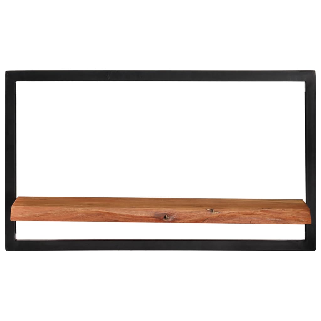 Set Di Mensole 5 Pz In Legno Massello Di Acacia E Acciaio